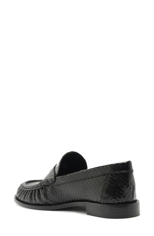 Schutz Tyche Genuine Calf Hair Penny Loafer In Black