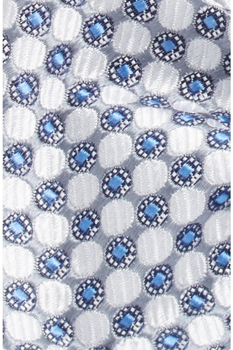 Polka Dot Silk Bow Tie, Alternate, color, SILVER