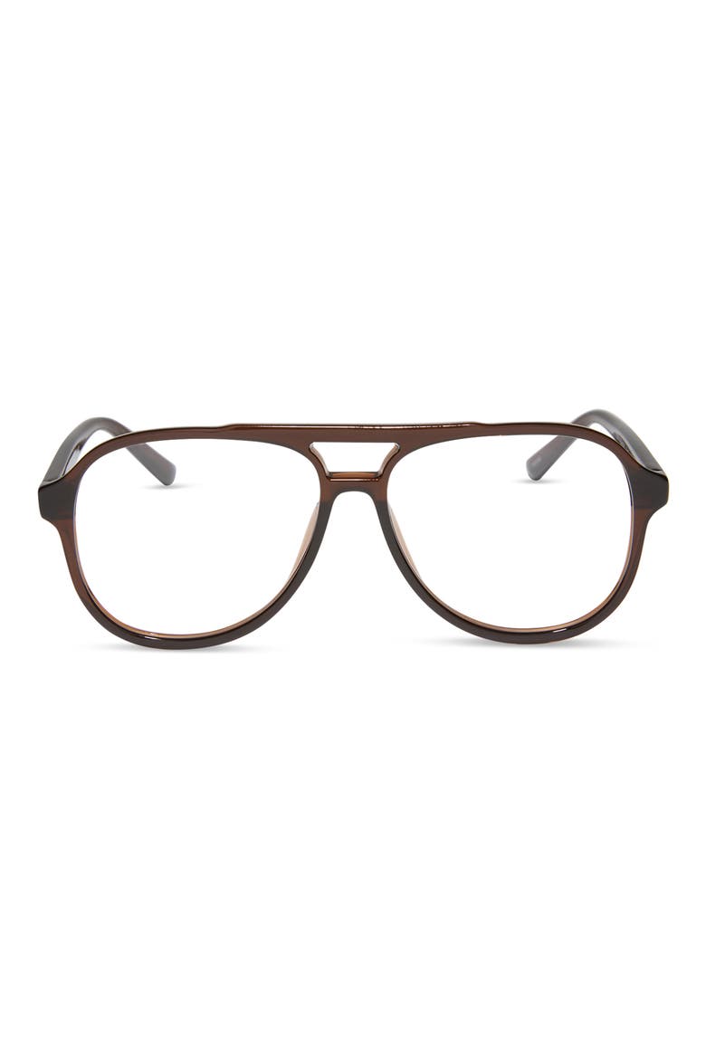 Tatum Aviator Blue Light Blocking Reading Glasses, Main, color, WHISKEY CRYSTAL