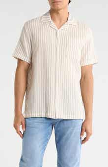 Joe's Striped Cotton Camp Shirt