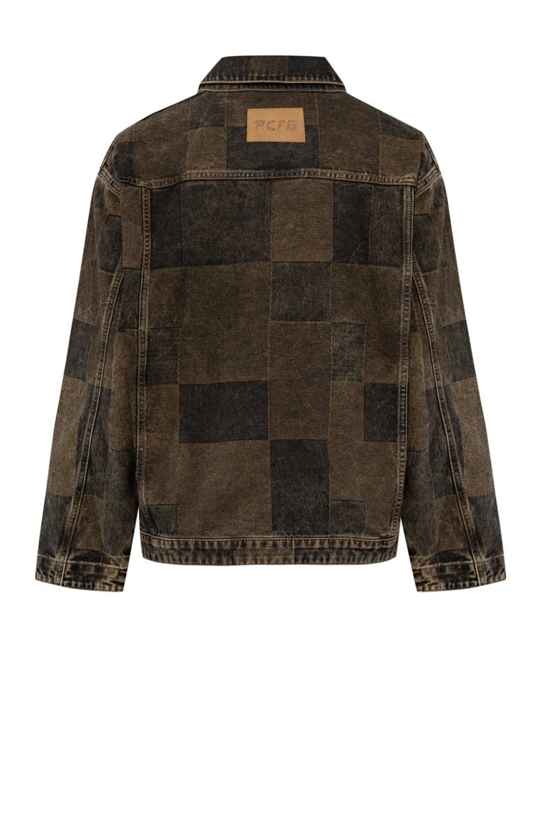 Your *Itch Colorblocked Denim Jacket, Alternate, color, Brown