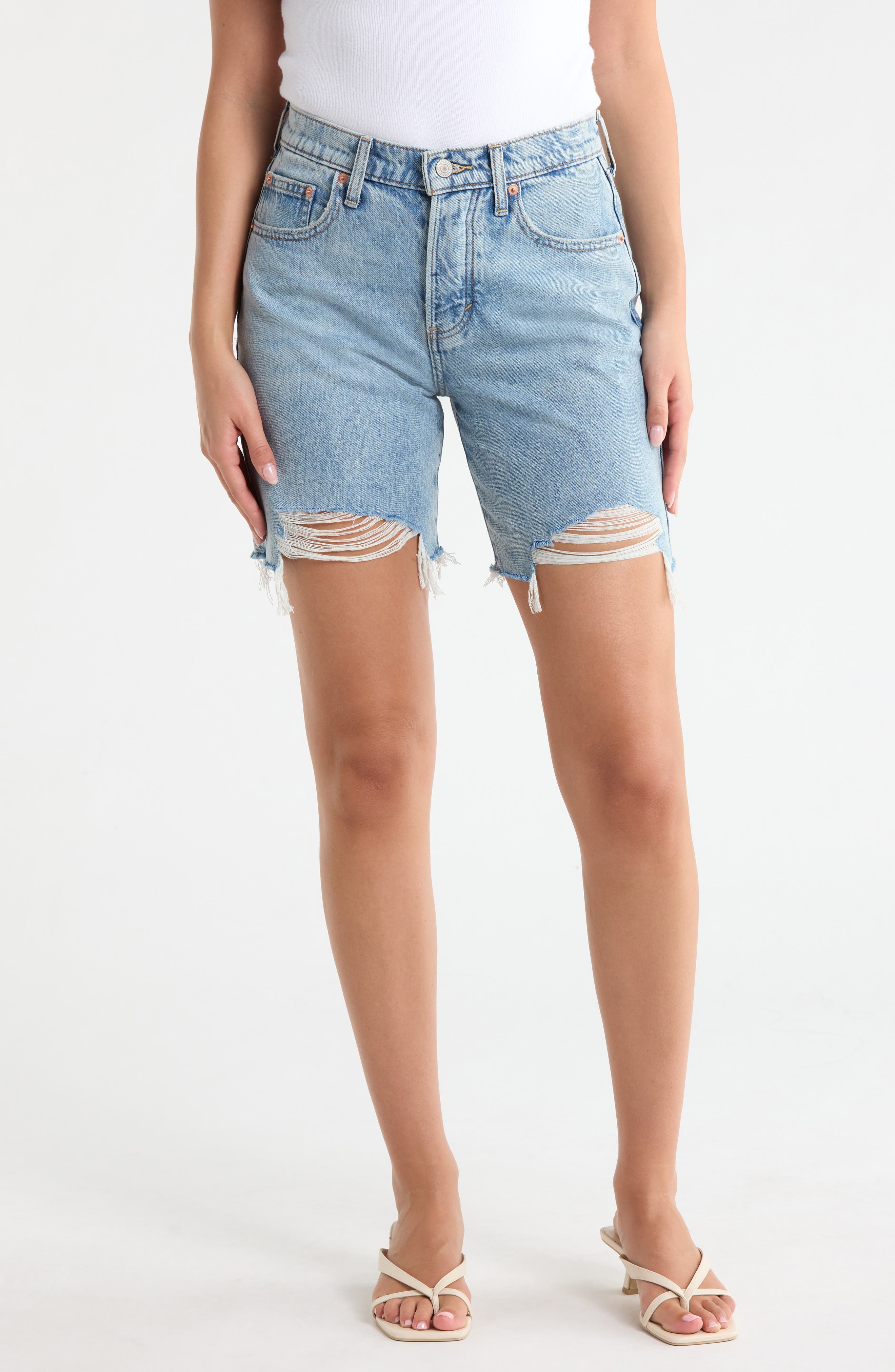 Lucky Brand Baggy Denim Bermuda Shorts