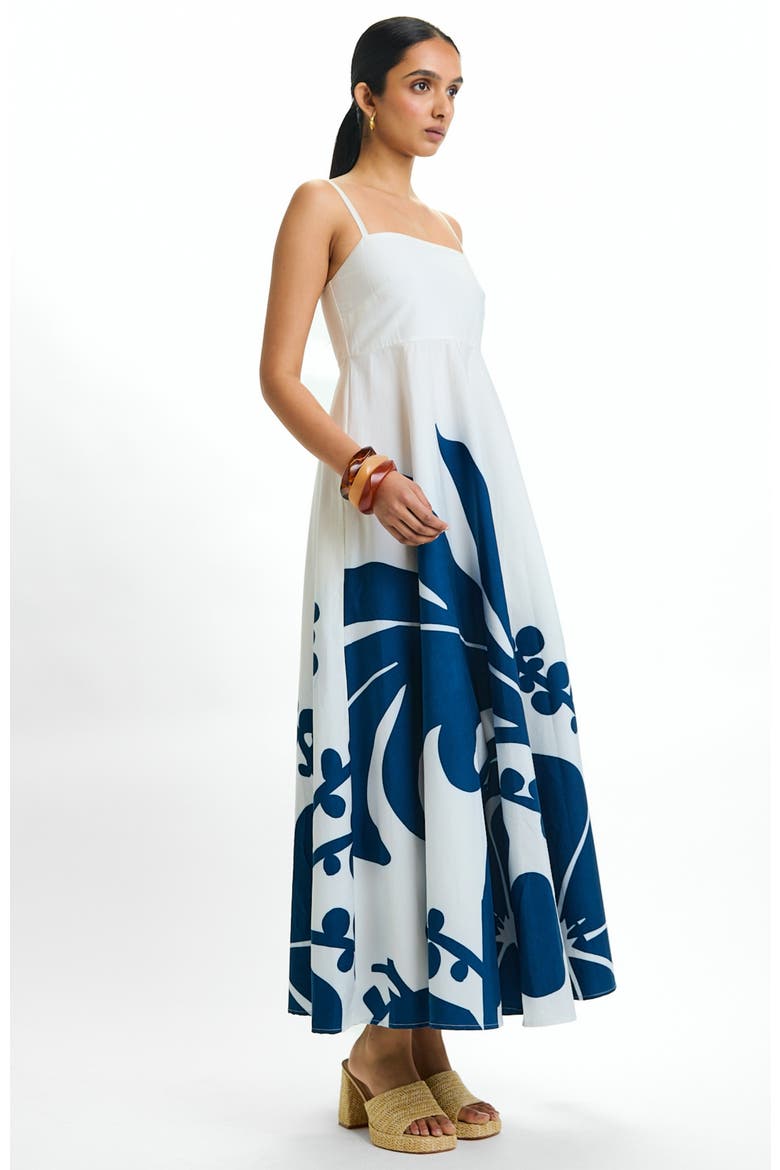 Cotton Poplin Oria Midi Dress Ula, Alternate, color, Ula Navy