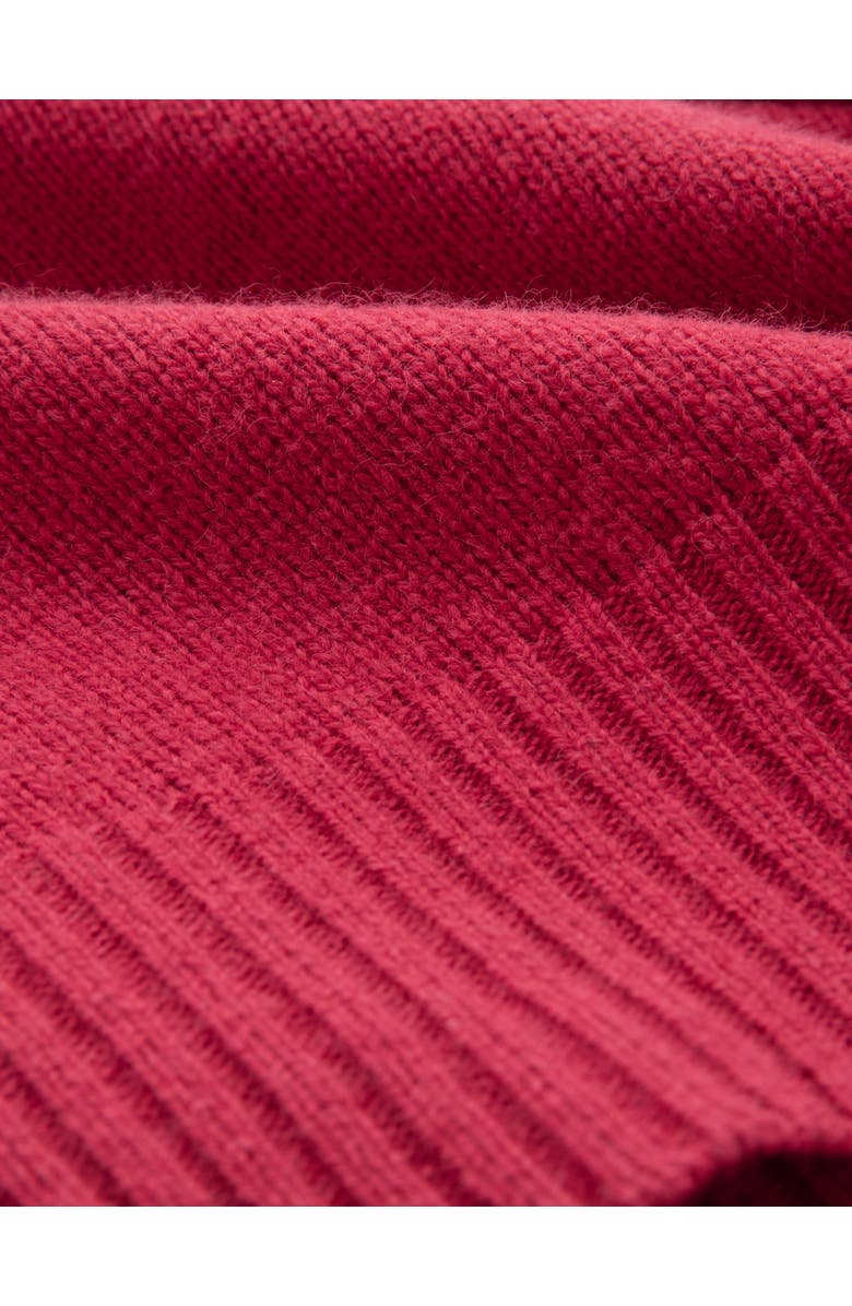 Celtic & Co. Alpaca Merino Slouch V-Neck Sweater, Alternate, color, Raspberry