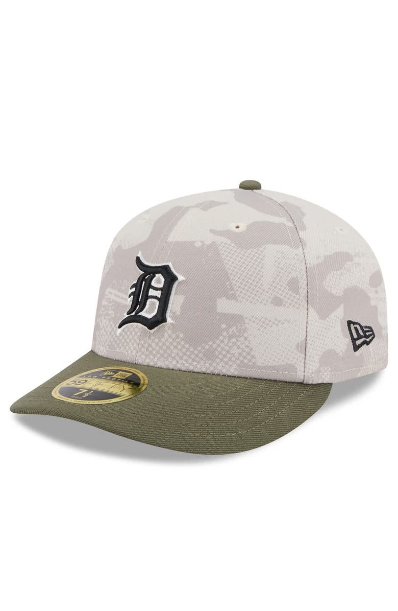 New Era Men's New Era Light Beige/Olive Detroit Tigers 2025 Armed Forces Day Low Profile 59FIFTY Fitted Hat, Alternate, color, 