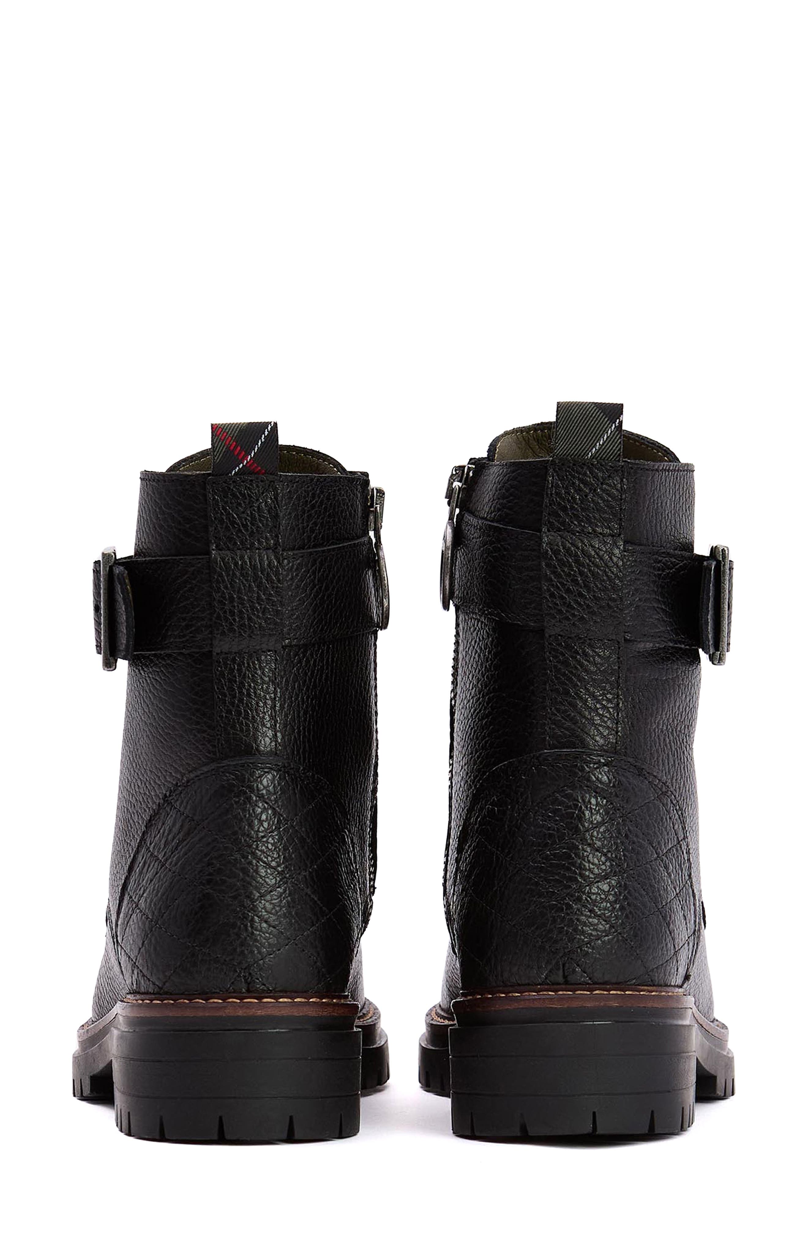 Barbour Heidi Combat Boot, Alternate, color, Black