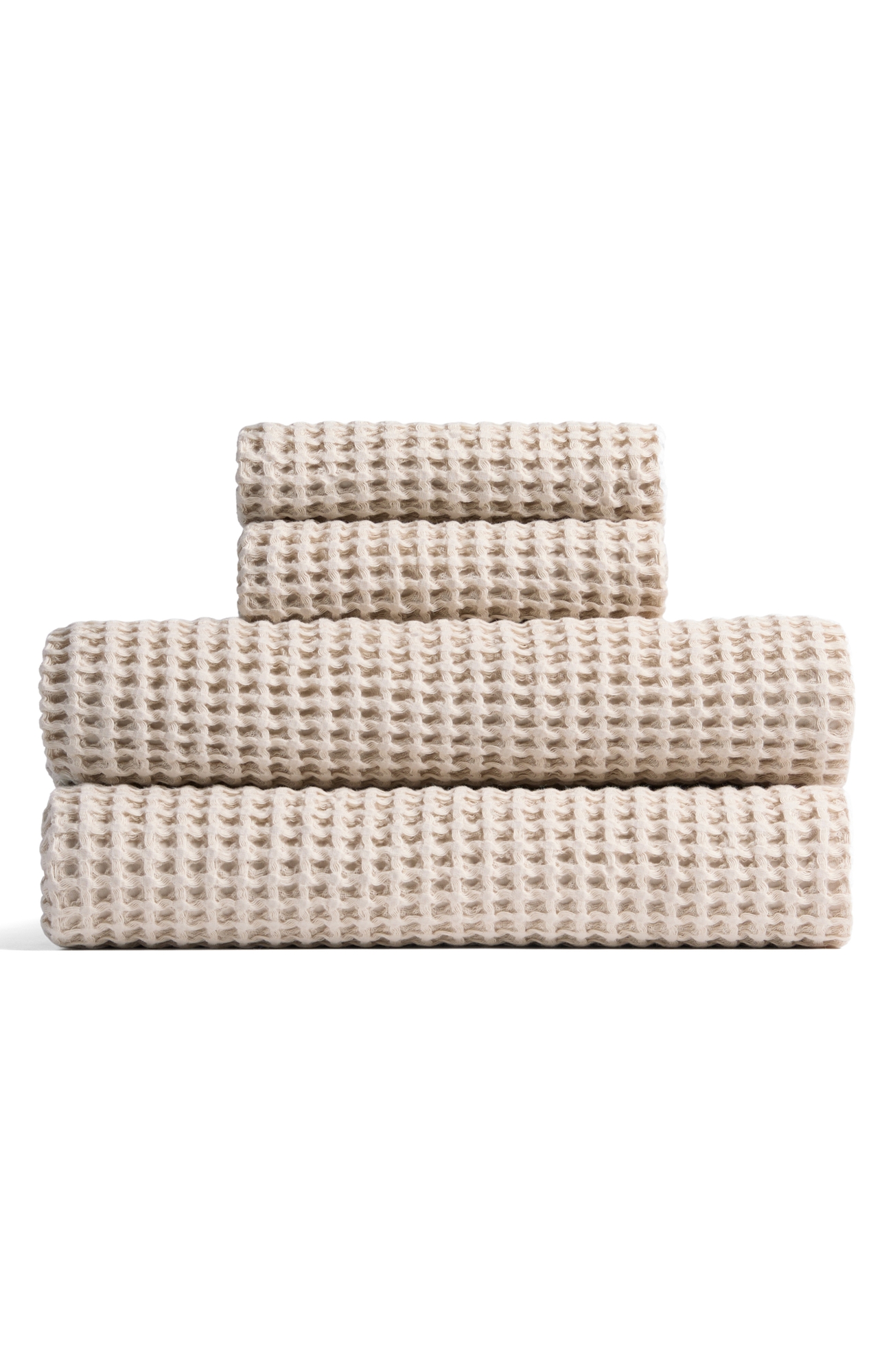Parachute Turkish Cotton Waffle Bath Essentials - Bone, Bath Towel