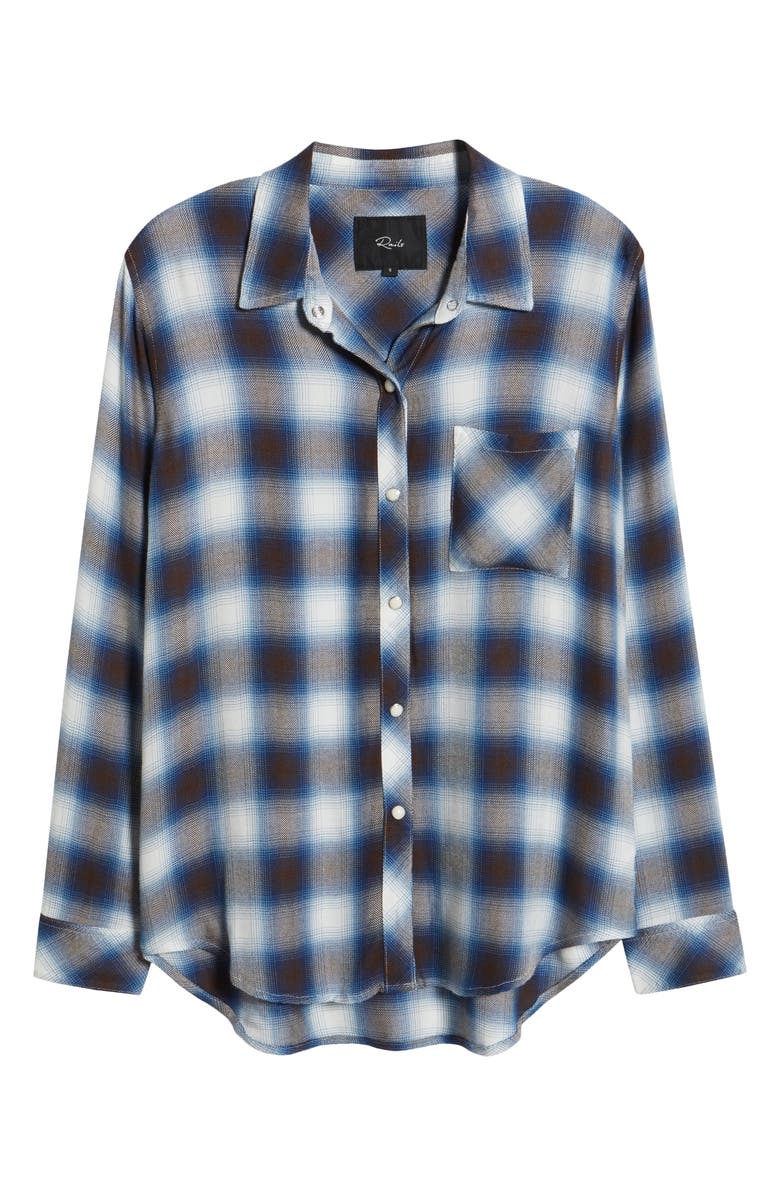 Rails Hunter Plaid Button-Up Shirt, Alternate, color, Cinder Azul Ivory