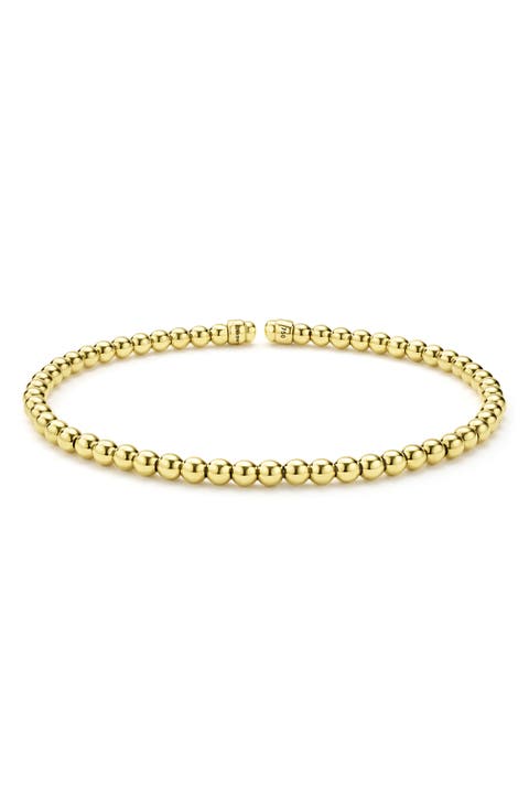 Caviar Gold 18K Gold Cuff Bracelet