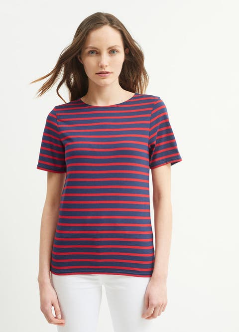 LEVANT MODERN - Breton Stripe Short Sleeve Shirt