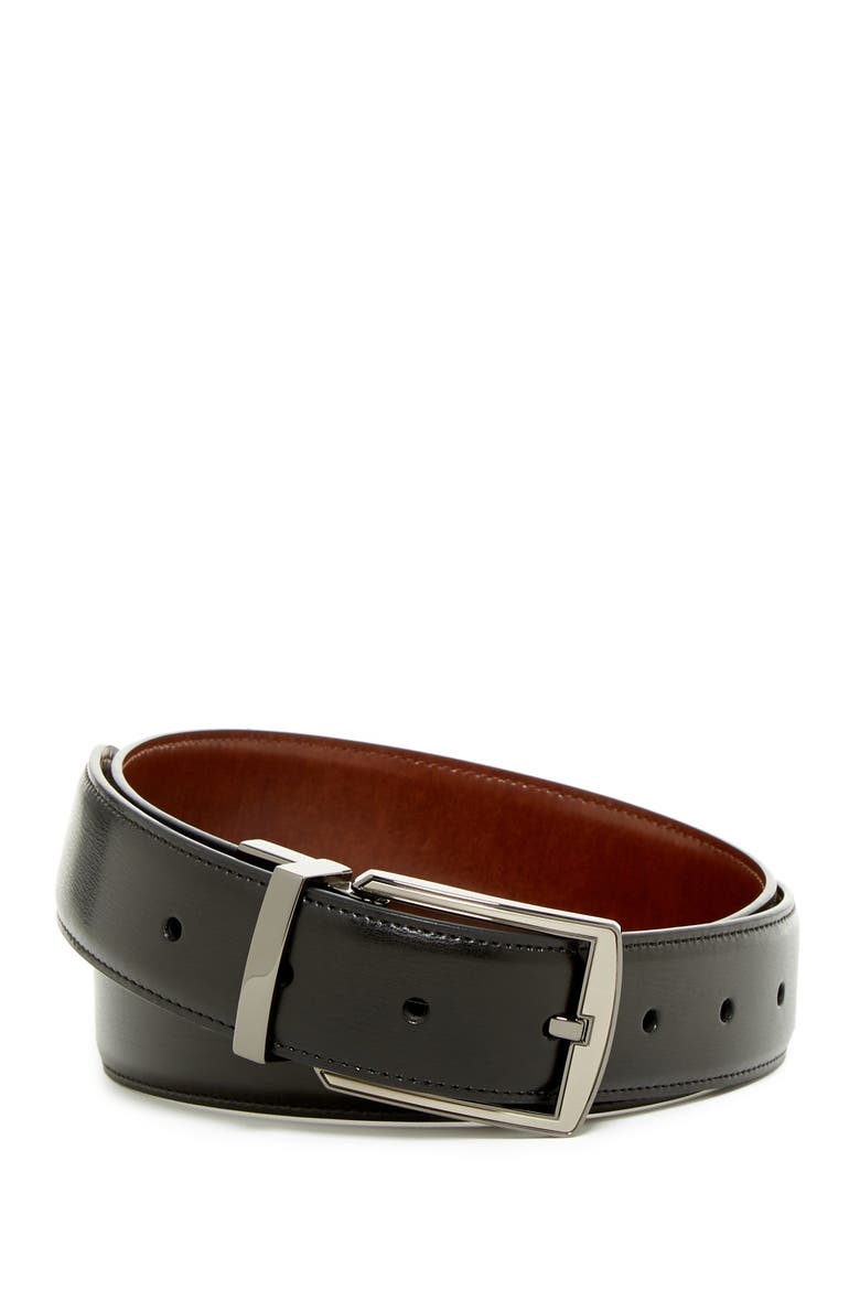Reversible Leather Belt, Main, color, HI LO BLK20