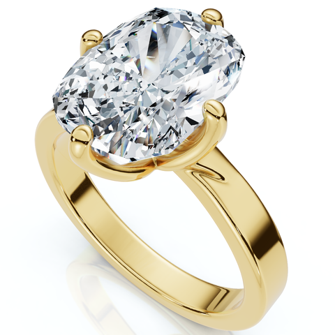 Certified 4Ct Elongated Cushion Diamond Cigar Band Engagement Ring Lab Grown