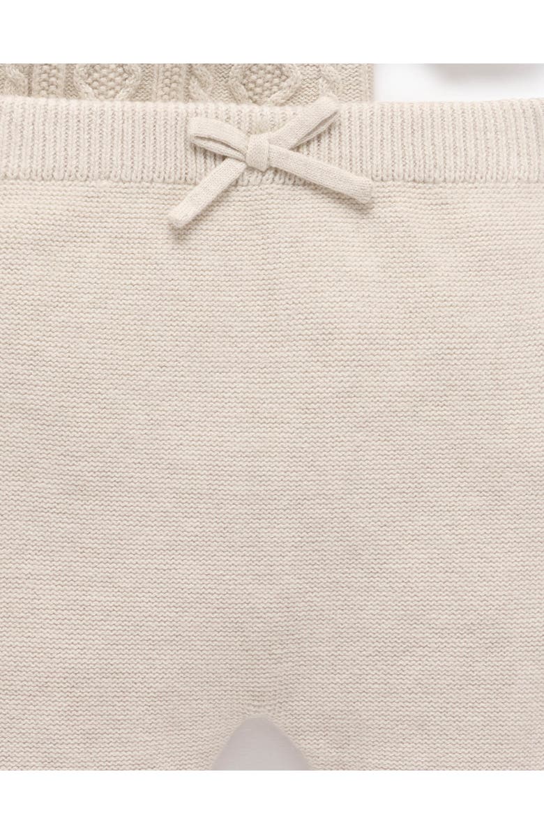 Purebaby Cable Knit Set, Alternate, color, Wheat Melange