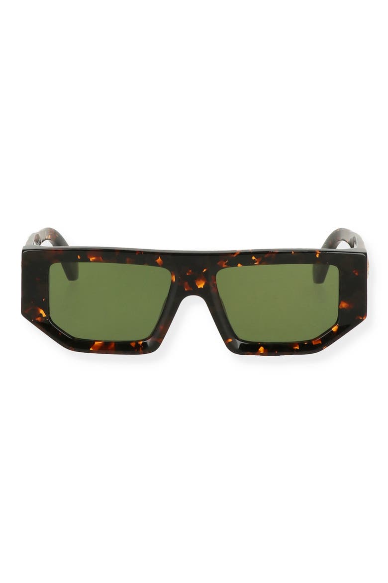 Vancouver 53mm Rectangular Sunglasses, Main, color, HAVANA GREEN