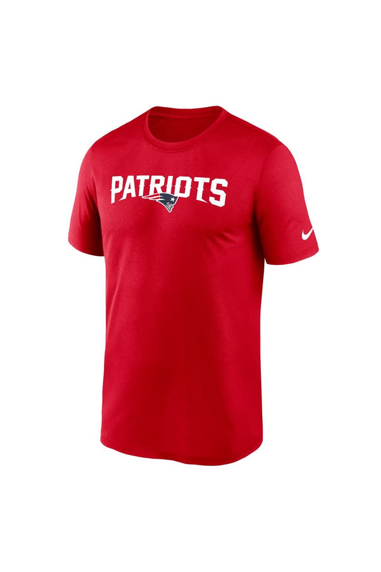Men's Nike Red New England Patriots Primetime Legend Wordmark Performance T-Shirt, Alternate, color, Red