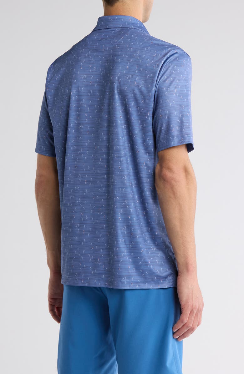 Greg Norman Parrot Print Performance Knit Polo, Alternate, color, Vineyard Blue