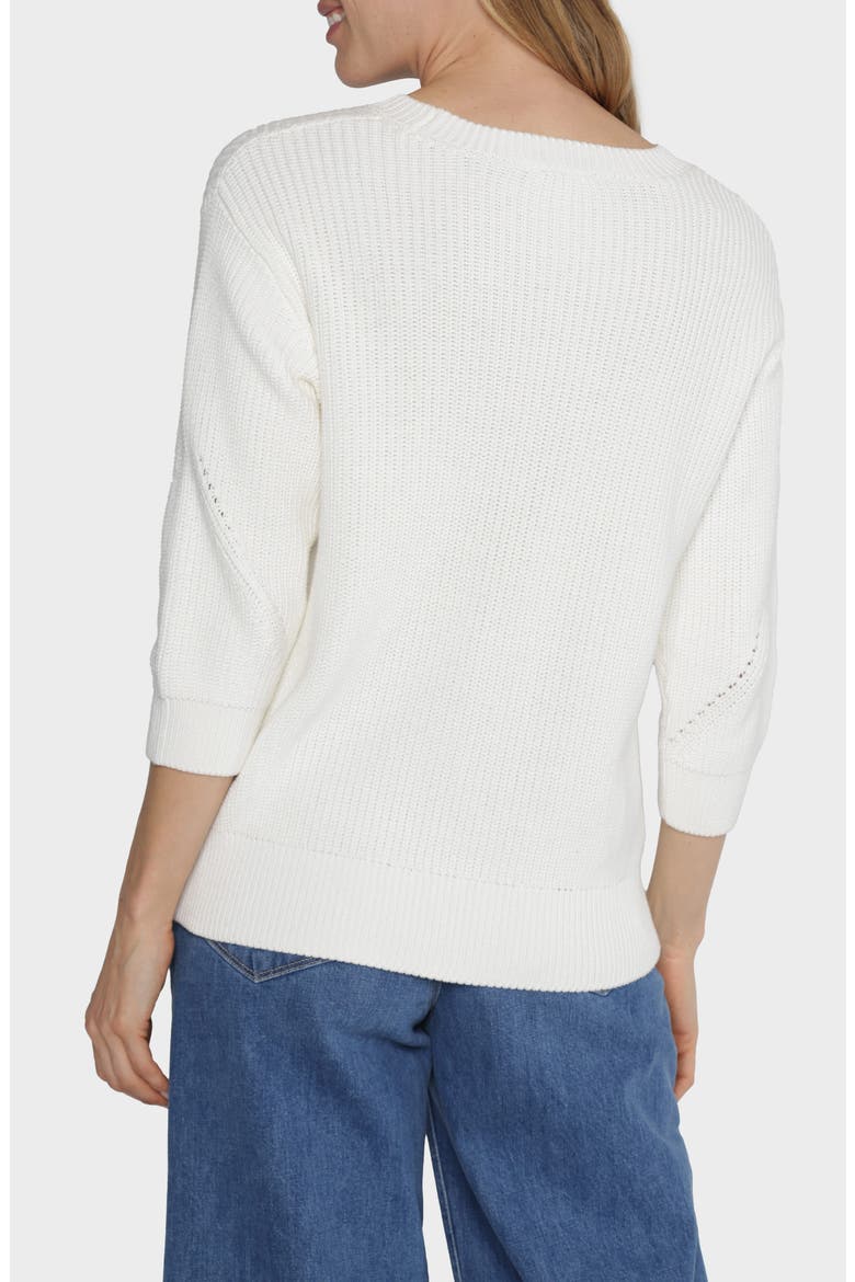 Hancock Cotton Pointelle Sweater, Alternate, color, IVORY