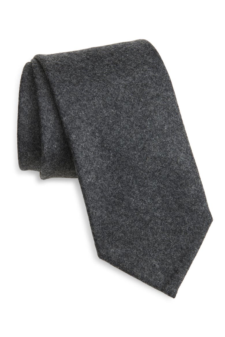 Cashmere Tie, Main, color, CHARCOAL