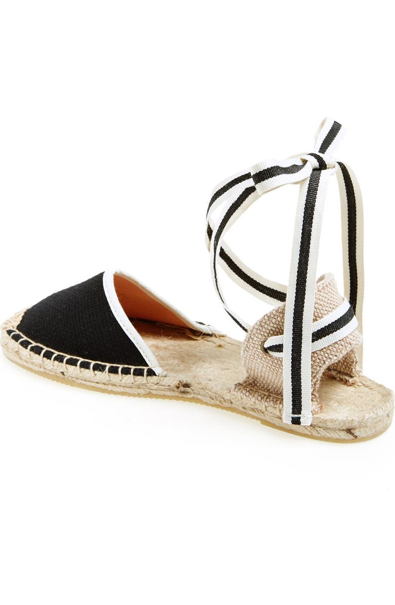 Soludos Lace-Up Espadrille Sandal, Alternate, color,