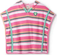 Hatley Kids' Candy Stripes Embroidered Cotton Blend Terry Cover-Up Tunic