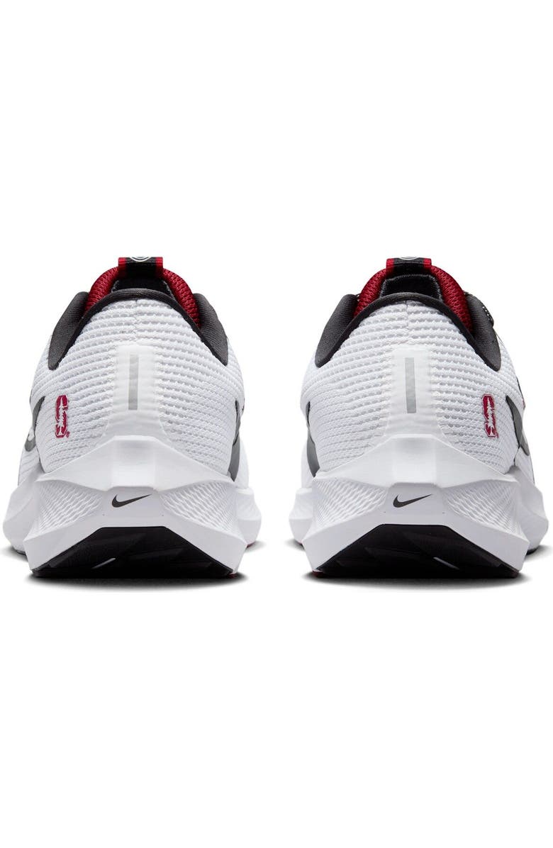 Nike Unisex Nike White Stanford Cardinal Zoom Pegasus 40 Running Shoe, Alternate, color, White