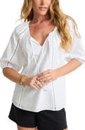 Tommy Bahama Palm Cove Cotton Puff Sleeve Top