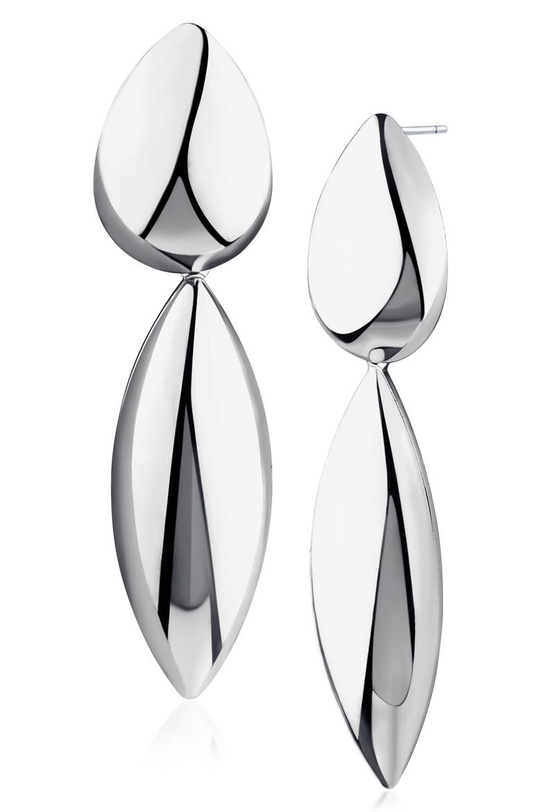 Elongated Drop Earrings (Nordstrom Exclusive), Main, color, SILVER