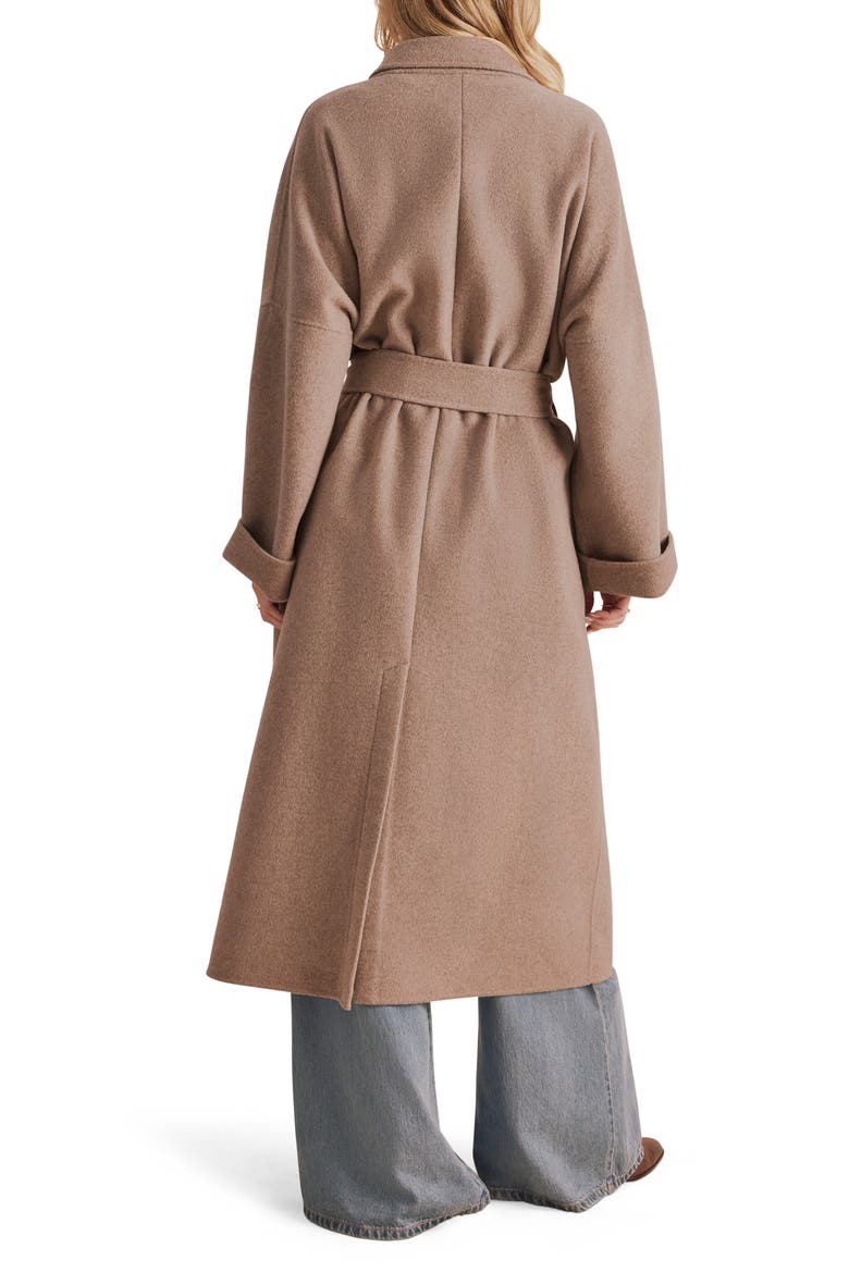 Portia Belted Long Wool Blend Coat, Alternate, color, TAUPE
