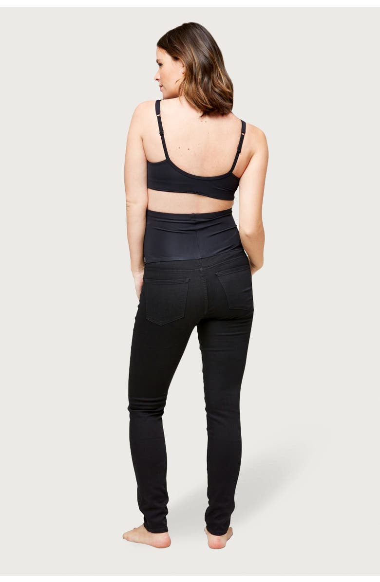 Nom Maternity Soho Maternity Over-the-belly Jeans, Alternate, color, Black