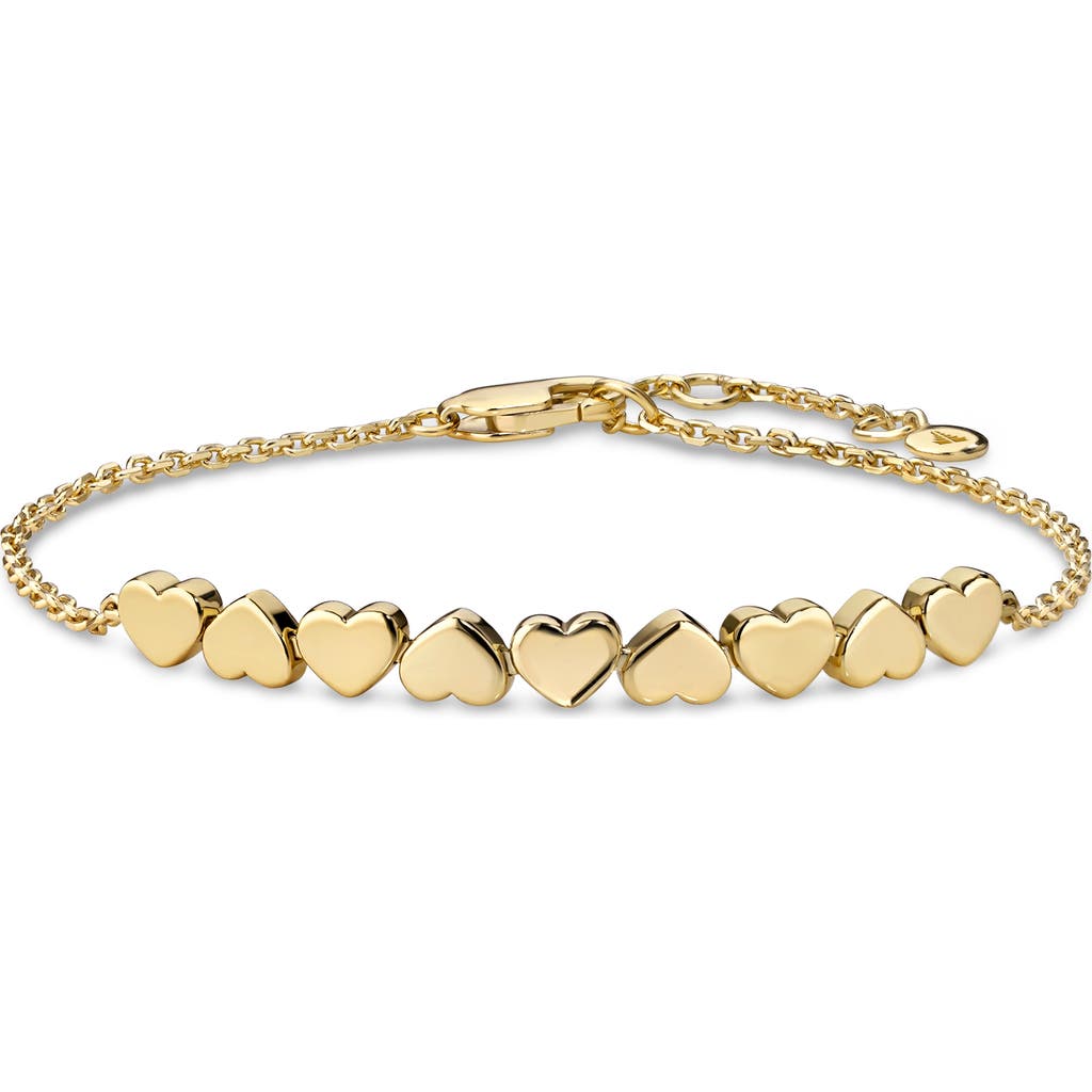 Devata Sweet Heart Chain Bracelet In Gold