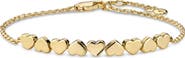 DEVATA Sweet Heart Chain Bracelet in Gold Plated Sterling Silver