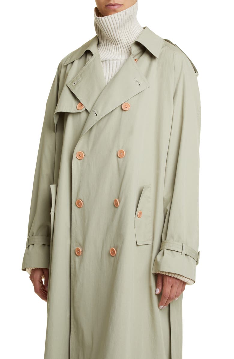 The Row June Cotton Trench Coat, Alternate, color,