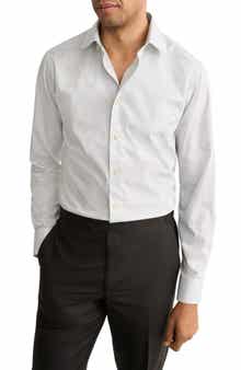 Slim Fit Prince of Wales Check Dress Shirt