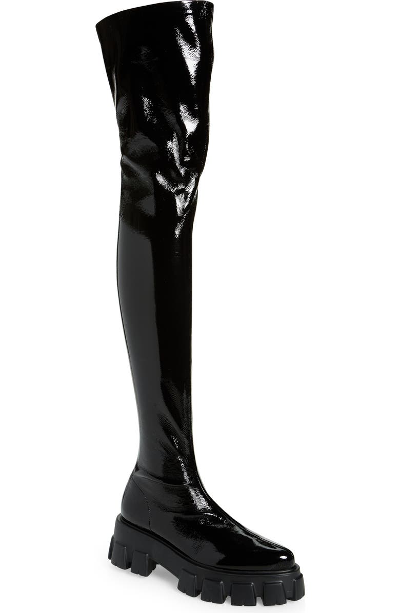 Prada Monolith Sharp Over the Knee Boot, Main, color,
