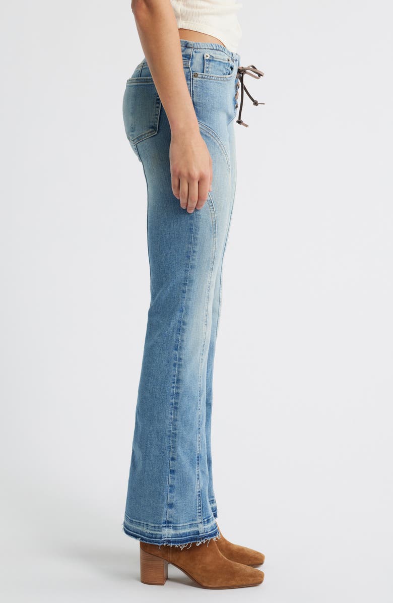 Free People Dust In Glory Flare Jeans, Alternate, color, Indigo