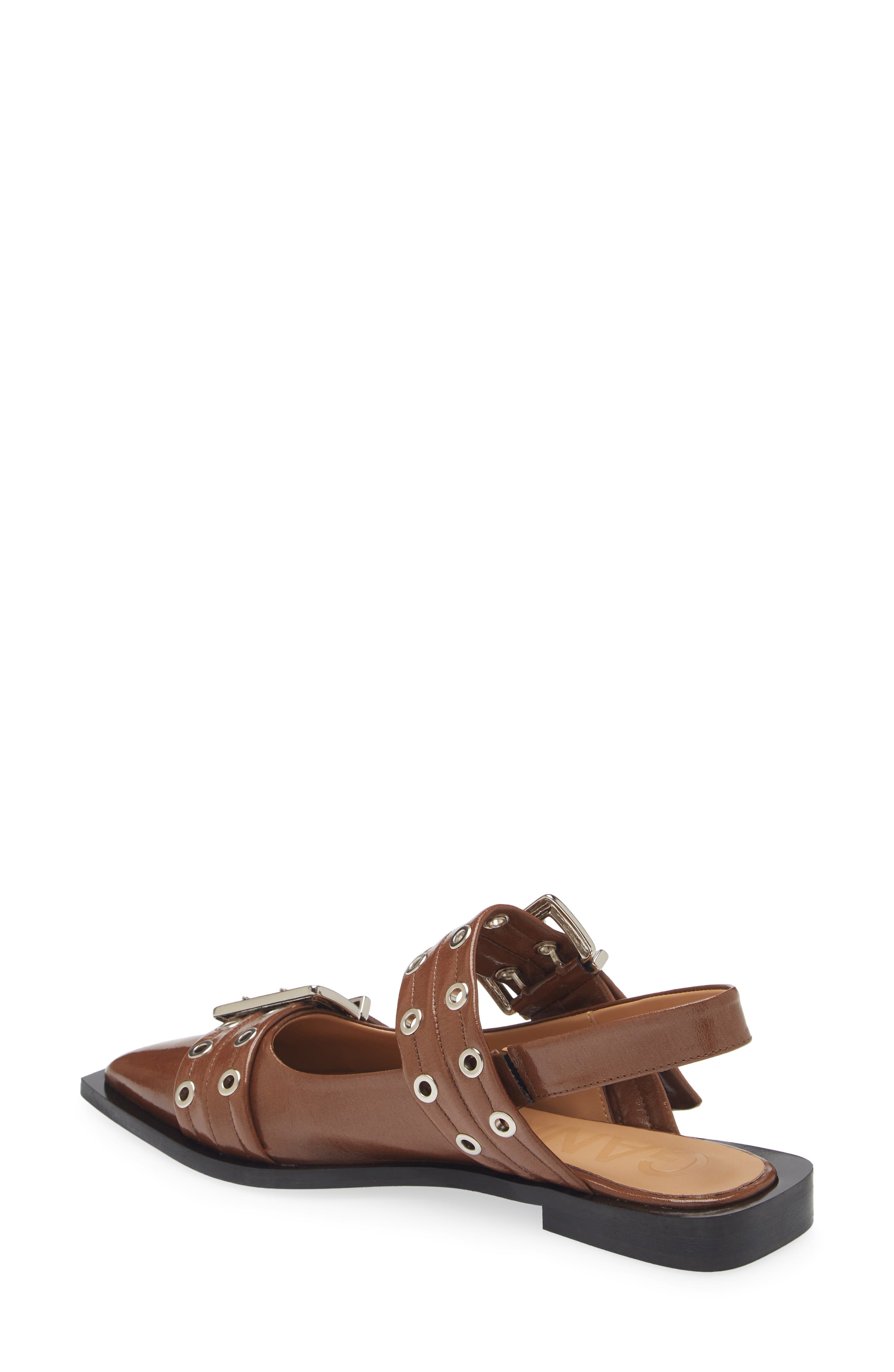Slingback Pointed Toe Flat, Alternate, color, FOSSIL
