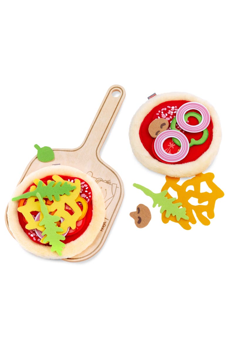Pizza Play Food Set for Kids Play Kitchen with Toppings, Main, color, Multi