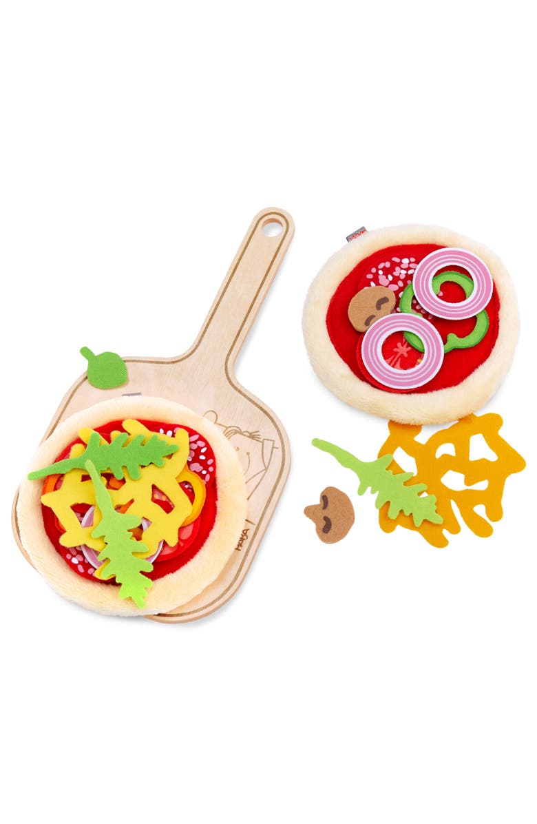 HABA Pizza Play Food Set for Kids Play Kitchen with Toppings, Main, color, Multi
