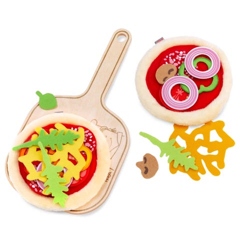 Pizza Play Food Set for Kids Play Kitchen with Toppings