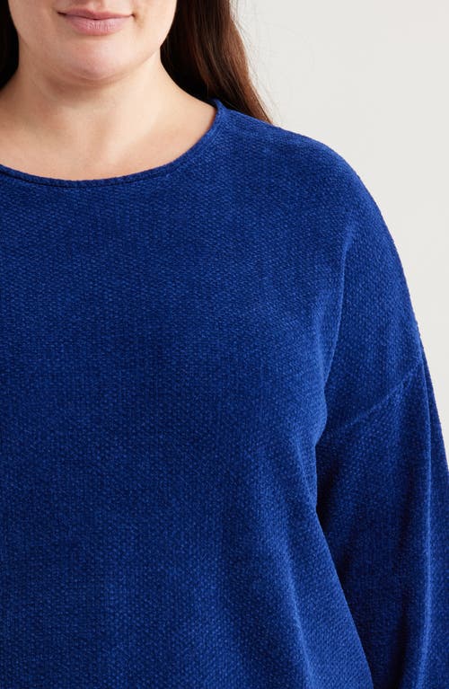 Eileen Fisher Organic Cotton Chenille Sweater In Infinity