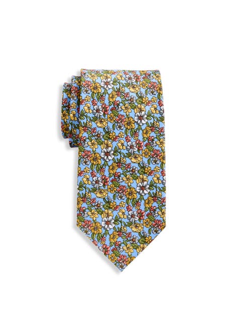 Big & Tall Printed Floral Tie