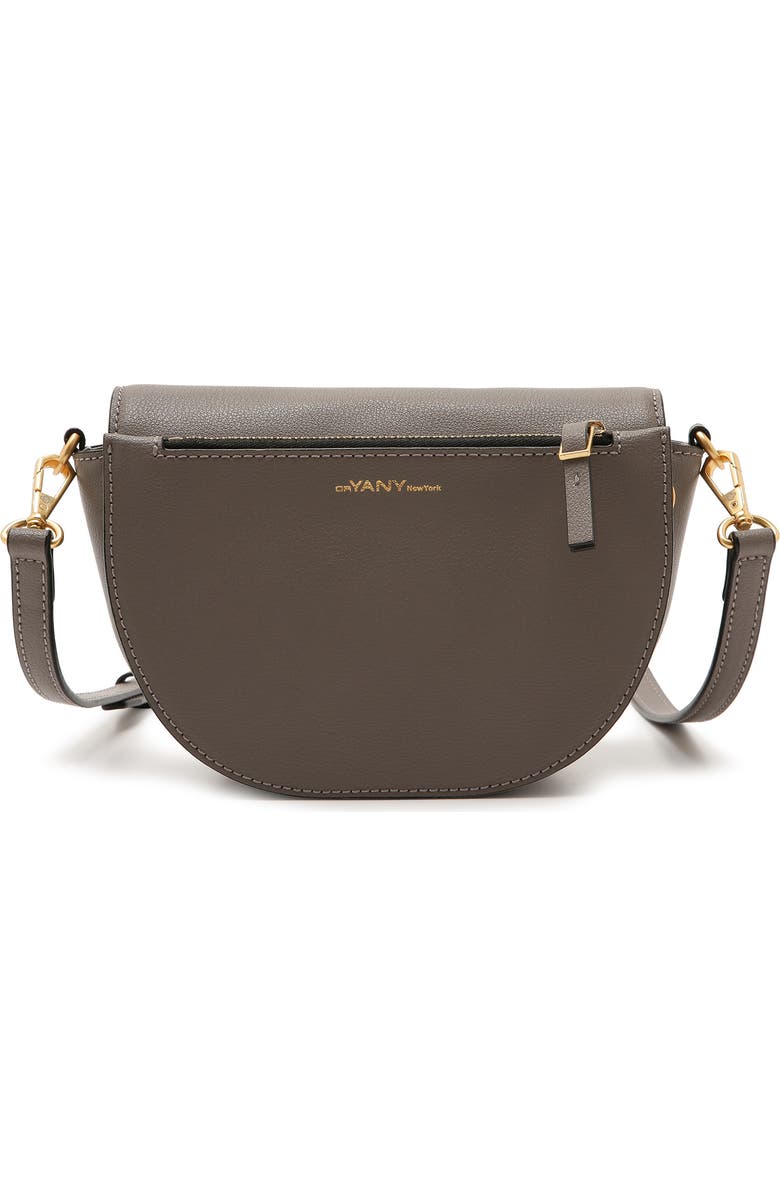 Oryany Lottie Leather Saddle Crossbody Bag, Alternate, color, Grey