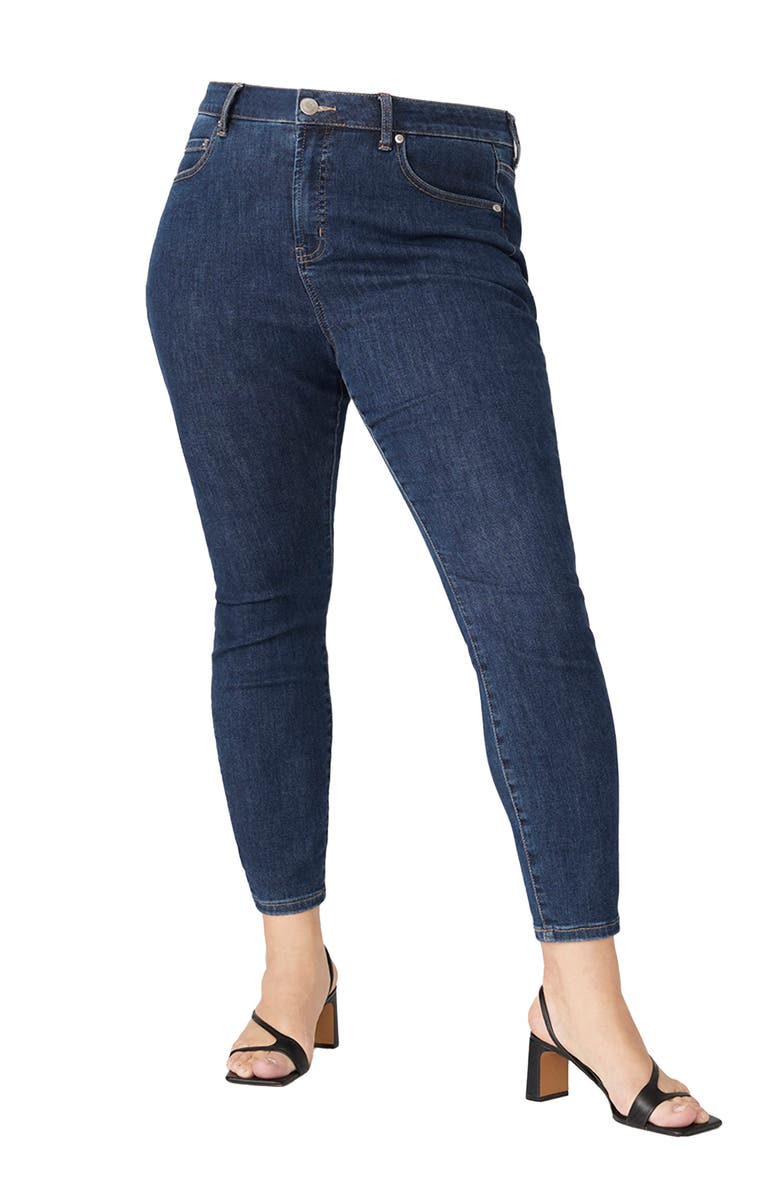 ELOQUII The Morgan Super Stretch Skinny Leg Jean, Main, color, Indigo Rinse