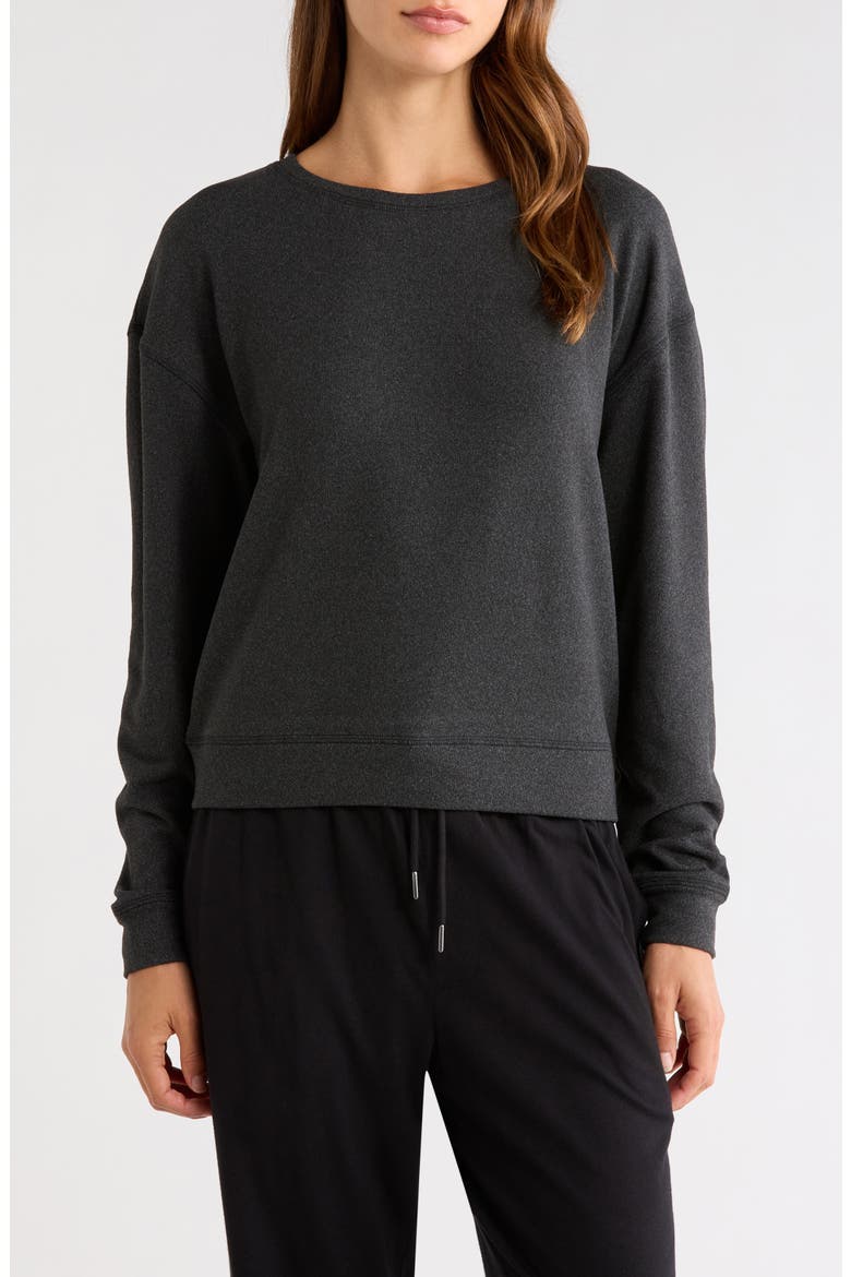 Forever Luxe Long Sleeve Top, Main, color, CHARCOAL