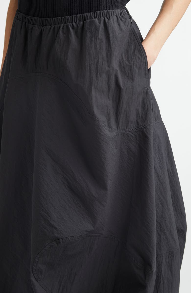 MELITTA BAUMEISTER Wavy Seam Crinkled Cotton & Nylon Midi Skirt, Alternate, color, 
