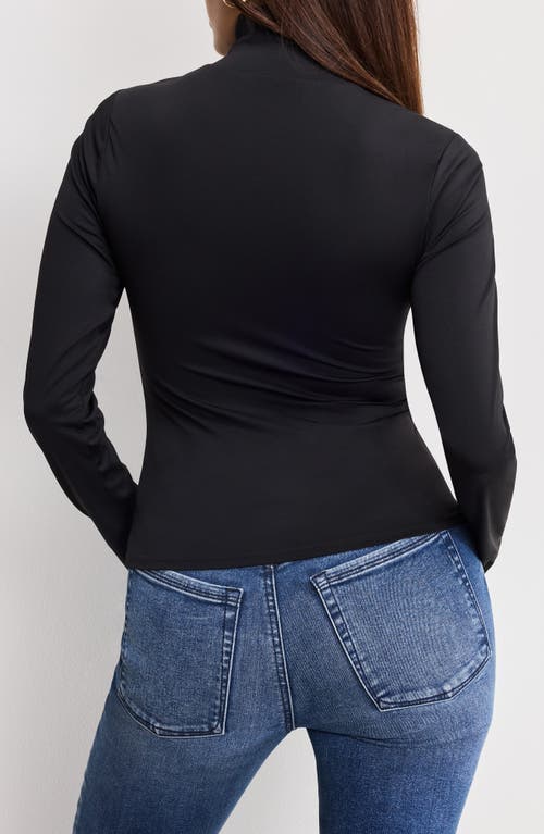 Good American Scuba Turtleneck In Black