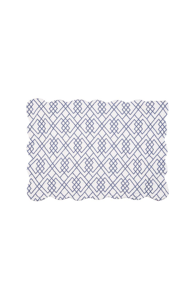 C&F Home Claiborne Cotton Quilted Reversible Placemats, Set of 6, Alternate, color, Purple