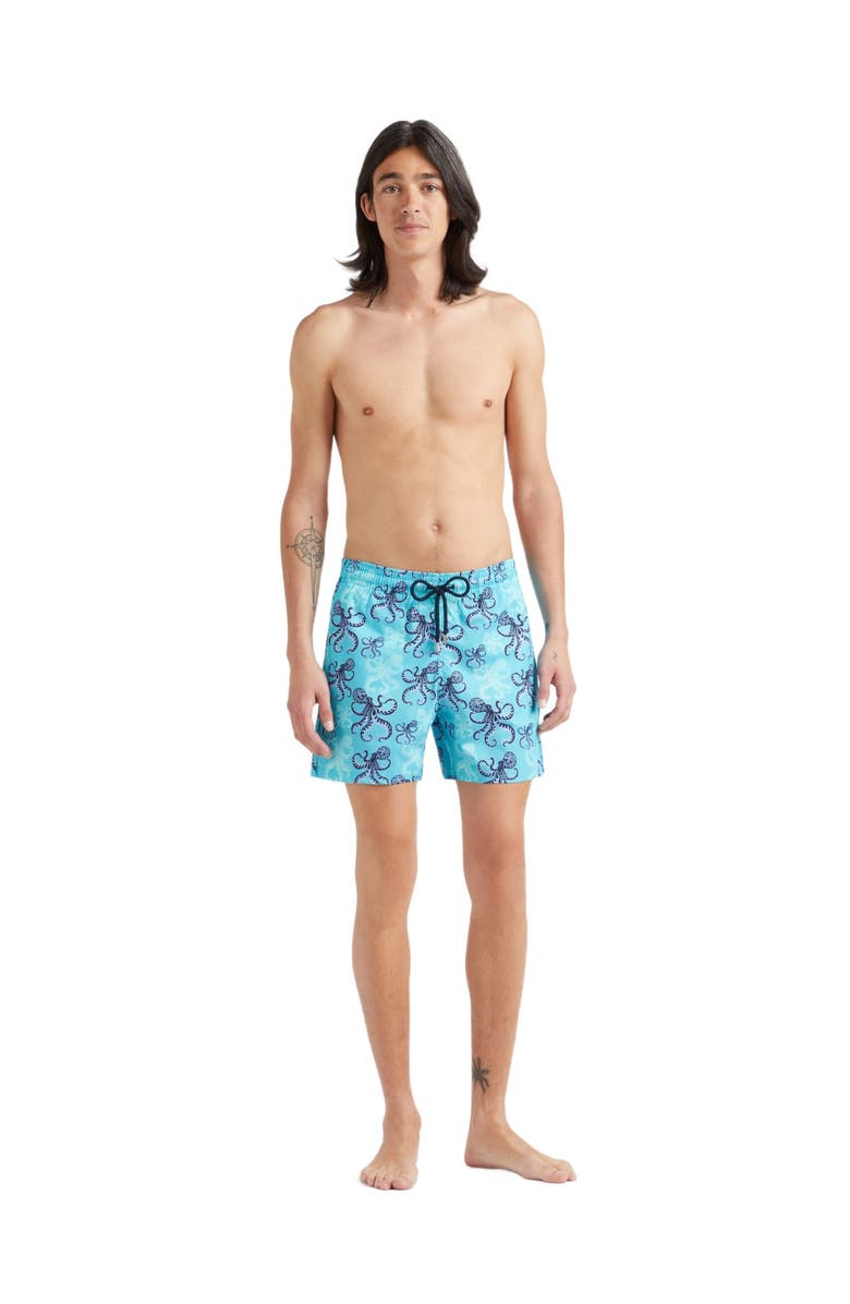 Vilebrequin Men's Poulpes Stretch Swim Shorts, Main, color, Bora Bora