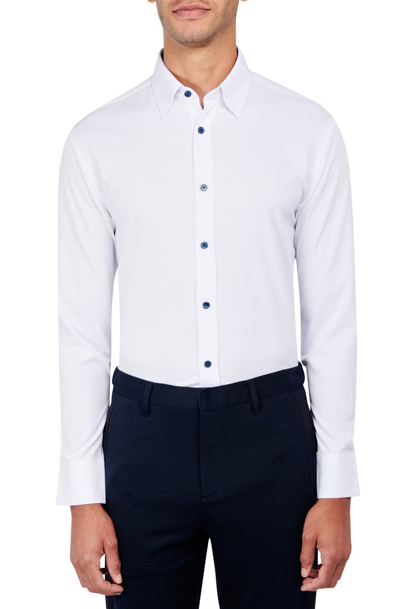 W.R.K Regular Fit Solid Performance Dress Shirt, Main, color, White