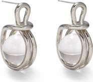 Lady Grey Sling Quartz Drop Earrings
